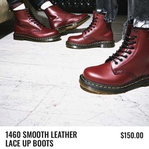 Dr. Martens 1460 smooth leather lace up boots
